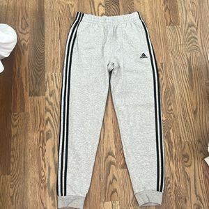 grey adidas KIDS sweatpants